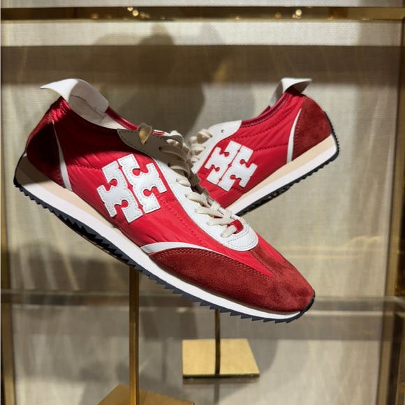 Tory Burch Color Block T Logo Leather Sneaker - Picture 1 of 1
